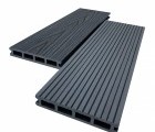 Террасная доска AIWOOD 150*25*4000 серый брашированная двусторонняя (текстура 3D-Вельвет)