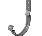 Карнизный крюк для желоба короткий D125 (гнутый) Docke Premium Stal Графит