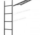 Лестница кровельная стеновая МП дл. 1860 мм без кронштейнов (9005)_1шт и метизы