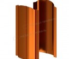 Штакетник металлический МП ELLIPSE-O 19х126 (AGNETA-03-CopperCopper-0.5)