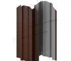 Штакетник металлический МП TRAPEZE-O 16,5х118 (VALORI-20-Brown-0.5)
