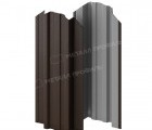 Штакетник металлический МП TRAPEZE-O 16,5х118 (VALORI-20-DarkBrown-0.5)
