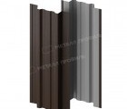 Штакетник металлический МП TRAPEZE-T 16,5х118 (VALORI-20-DarkBrown-0.5)