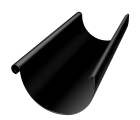 Желоб полукруглый Optima 125мм 3м RAL 9005 черный