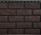 Фасадные панели GL СОСТАРЕННЫЙ КИРПИЧ, Design шоколадный со швом RAL 9005