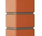 УГОЛ GL, КЛИНКЕРНЫЙ КИРПИЧ, Design терракотовый со швом RAL 7006