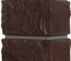 УГОЛ GL, КОЛОТЫЙ КАМЕНЬ, Design шоколадный со швом RAL 7006