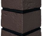 УГОЛ GL, СОСТАРЕННЫЙ КИРПИЧ, Design шоколадный со швом RAL 9005