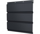 Софит металлический Классик в02 Grand Line без перфорации 0,45 Drap RAL 7024 мокрый асфальт