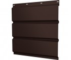 Софит металлический Классик в02 Grand Line без перфорации 0,45 Drap ТХ двухсторонний с пленкой RAL 8017 шоколад