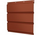 Софит металлический Классик в02 Grand Line без перфорации 0,45 Drap ТХ RAL 8004 терракота