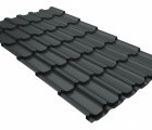 Металлочерепица квинта плюс 0,5 GreenCoat Pural BT, matt RR 23 темно-серый (RAL 7024 мокрый асфальт)
