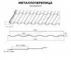 Металлочерепица МП Монтекристо-ML (AGNETA-20-CopperCopper-0.5)