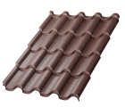 Металлочерепица МП Монтерроса-XL (VikingMP E-20-8017-0.5)