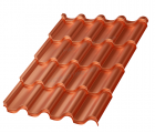 Металлочерепица МП Монтерроса-M (AGNETA-03-CopperCopper-0.5)