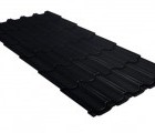 Металлочерепица квинта плюс 0,5 GreenCoat Pural BT, matt RR 33 черный (RAL 9005 черный)