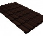Металлочерепица квинта плюс 0,5 GreenCoat Pural BT, matt RR 887 шоколадно-коричневый (RAL 8017 шоколад)