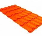 Металлочерепица квинта плюс 0,45 PE RAL 2004 оранжевый