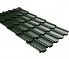 Металлочерепица квинта плюс Grand Line c 3D резом 0,5 GreenСoat Pural RR 11 темно-зеленый (RAL 6020 хромовая зелень)
