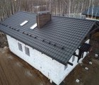 Металлочерепица квинта плюс Grand Line c 3D резом 0,5 Velur X RAL 7024 мокрый асфальт