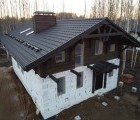 Металлочерепица квинта плюс Grand Line c 3D резом 0,5 Velur X RAL 7024 мокрый асфальт