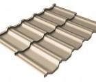 Металлочерепица модульная квинта Uno Grand Line 0,5 Satin RAL 1015 светлая слоновая кость