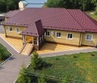 Металлочерепица камея 0,45 Drap RAL 3005 красное вино