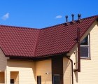 Металлочерепица камея 0,45 Drap RAL 3005 красное вино