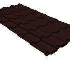 Металлочерепица камея Grand Line 0,5 GreenCoat Pural BT, matt RR 887 шоколадно-коричневый (RAL 8017 шоколад)