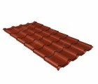 Металлочерепица камея 0,5 Satin RAL 8004 терракота