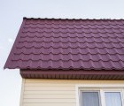 Металлочерепица камея 0,45 Drap RAL 3005 красное вино
