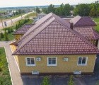 Металлочерепица камея 0,45 Drap RAL 3005 красное вино