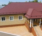 Металлочерепица камея 0,45 Drap RAL 3005 красное вино