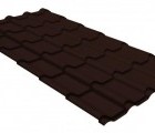 Металлочерепица камея Grand Line 0,5 GreenCoat Pural BT RR 887 шоколадно-коричневый (RAL 8017 шоколад)