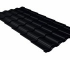 Металлочерепица кредо Grand Line 0,5 GreenCoat Pural BT, matt RR 33 черный (RAL 9005 черный)
