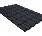 Металлочерепица кредо Grand Line 0,5 GreenСoat Pural RR 23 темно-серый (RAL 7024 мокрый асфальт)