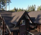 Металлочерепица классик Grand Line 0,5 Quarzit lite RR 32 темно-коричневый