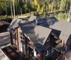 Металлочерепица классик Grand Line 0,5 Quarzit lite RR 32 темно-коричневый