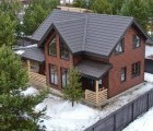 Металлочерепица классик Grand Line 0,5 GreenCoat Pural BT RR 32 темно-коричневый (RAL 8019 серо-коричневый)