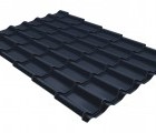 Металлочерепица классик Grand Line 0,5 PurLite Мatt RAL 7024 мокрый асфальт