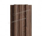 Штакетник металлический МП LАNE-T 16,5х99 (ECOSTEEL_МАД-01-МореныйДуб-0.5)