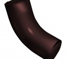 Колено 60 град 100 мм RAL 8017 шоколад