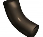Колено 60 град 100 мм RR 32 темно-коричневый