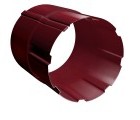 Соединитель трубы 90 мм RAL 3005 красное вино