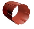 Соединитель трубы 90 мм RAL 8004 терракота
