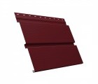 Металлический софит Квадро брус с перфорацией 0,5 Satin RAL 3005 красное вино