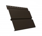 Металлический софит Квадро брус с перфорацией 0,5 Velur RR 32 темно-коричневый