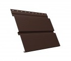 Металлический софит Квадро брус с перфорацией 0,5 Atlas RAL 8017 шоколад