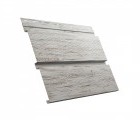 Металлический софит Квадро брус с перфорацией 0,45 Print Elite Snow Wood