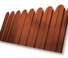 Профнастил С10B фигурный 0,45 PE RAL 8004 терракота